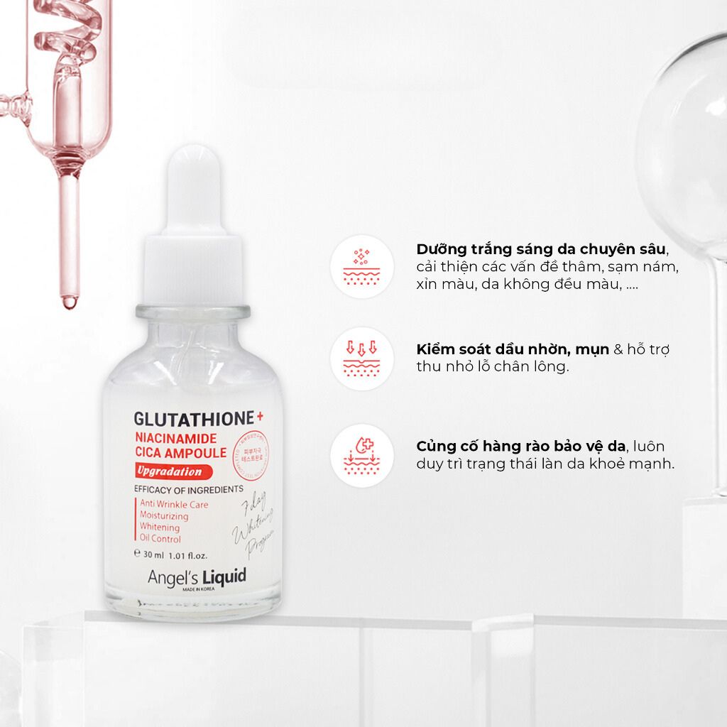 Tinh Chất Angel's Liquid Glutathione + Niacinamide Cica Ampoule 7 Days Whitening Program - Limited Edition