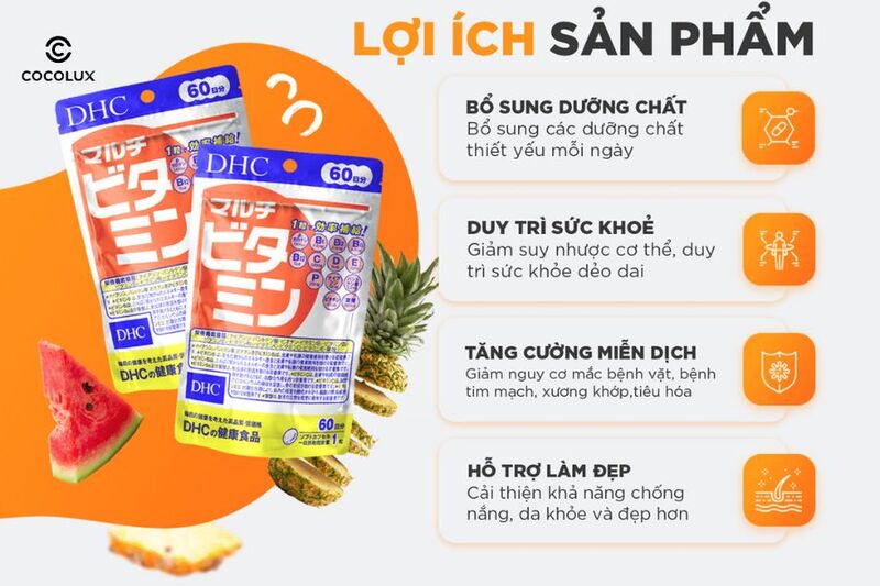 Công dụng nổi bật của Viên Uống DHC Rau Củ