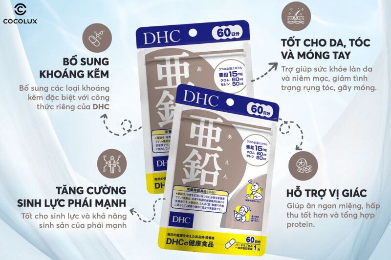 Công dụng chính của viên uống kẽm DHC