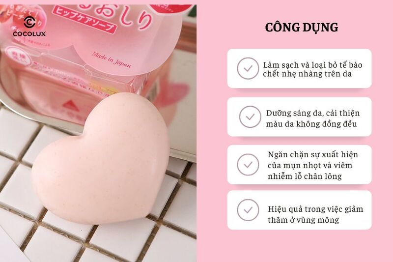 Công dụng nổi bật của Xà Phòng Pelican Làm Giảm Mụn Và Thâm Mông 