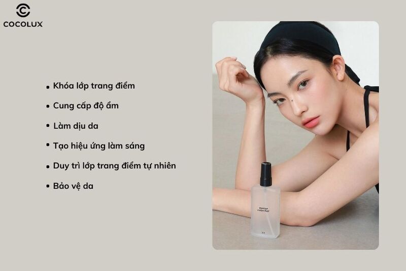 Công dụng chính của xịt khóa nền 3CE Makeup Fixer Mist 100ml