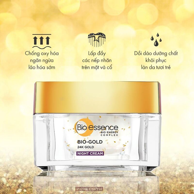 Công dụng của Kem Dưỡng Bio-Essence Bio-Gold Night Cream Vàng 24K