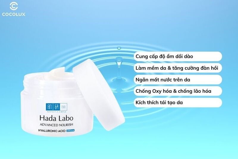 C&ocirc;ng dụng ch&iacute;nh của kem dưỡng Hada Labo Advanced Nourish cấp ẩm tối đa