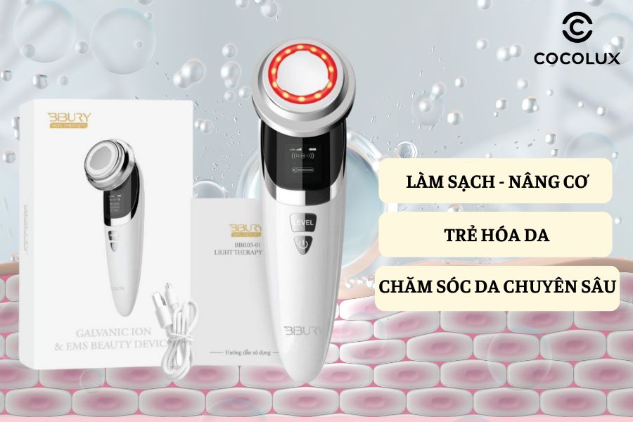 Công dụng máy đẩy tinh chất Bibury Skin Therapy Facial Massage Device