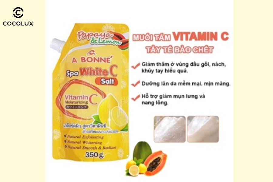 C&ocirc;ng dụng của Muối Tắm A Bonne Tẩy Tế B&agrave;o Chết Th&aacute;i Lan Chanh