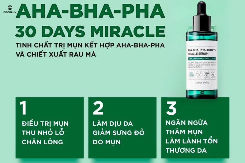 C&ocirc;ng dụng nổi bật của Tinh Chất Some By Mi AHA-BHA-PHA 30 Days Miracle Serum