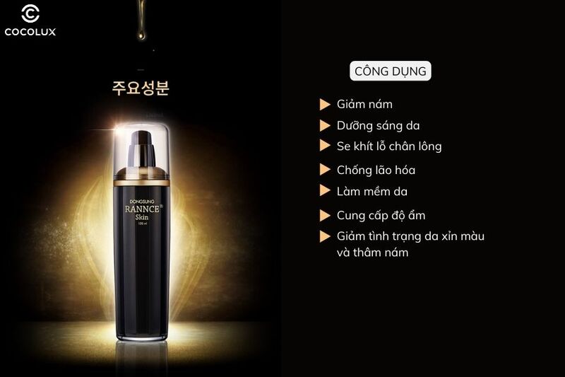 Công dụng chính của nước hoa hồng Dongsung Rannce giảm nám & dưỡng sáng da 130ml