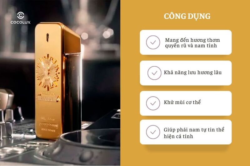 Công dụng nổi bật của Nước Hoa Paco Rabanne 1 Million Parfum