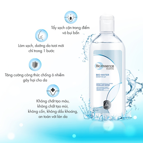 Công dụng Nước Tẩy Trang Bio-Essence Bio-Water Micellar Water