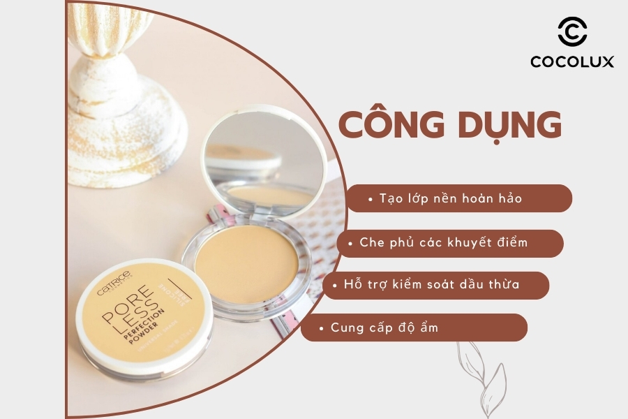 Công dụng của phấn phủ Catrice Pore Less Perfection Powder