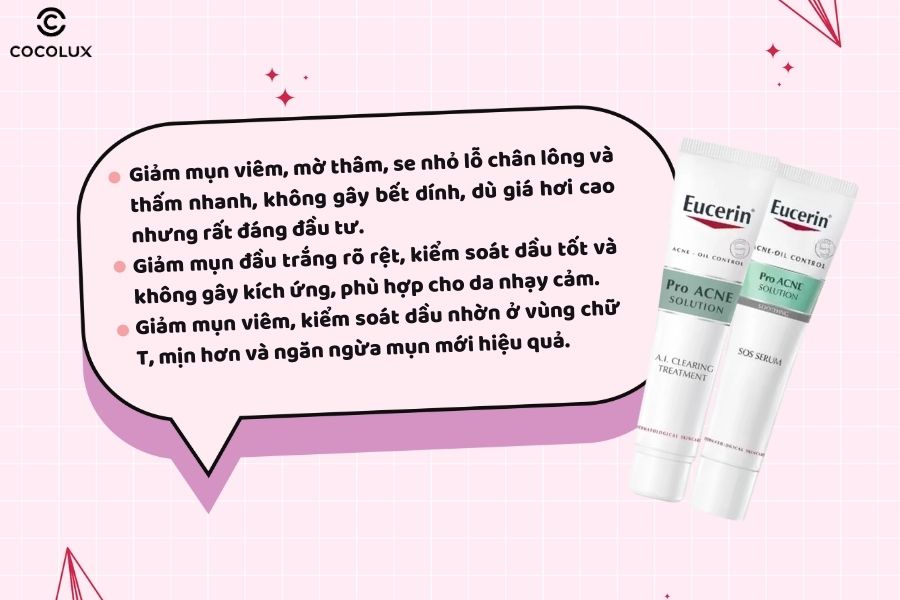 Phản hồi của người d&ugrave;ng về serum Eucerin trị mụn