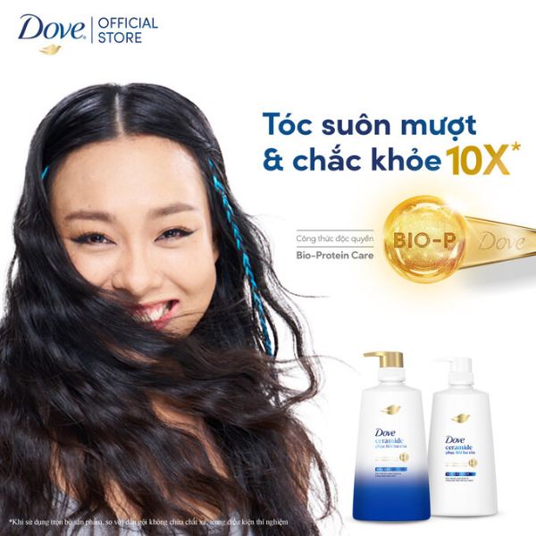 Dầu Gội Dove Ceramide Hỗ Trợ Phục Hồi Tóc Hư Tổn 640g