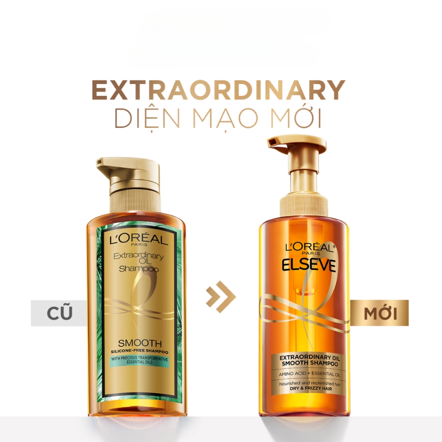 Dầu Gội Loreal Extraordinary Oil Sleek Silicone-free Shampoo 440ml