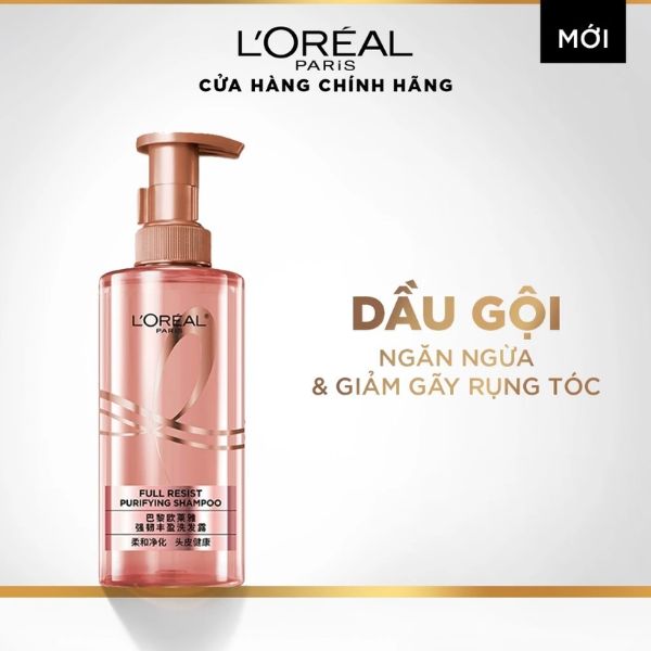 Dầu Gội Loreal Paris Full Resist Purifying Shampoo Giảm Rụng tóc 440ml