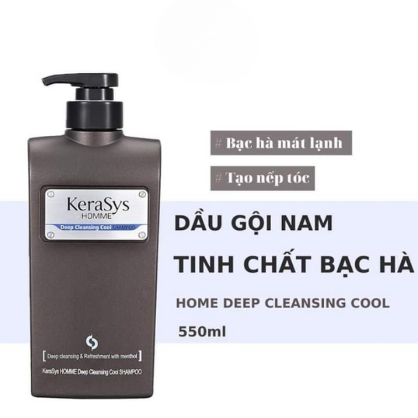 Dầu Gội Kerasys Cao Cấp Dành Cho Nam Bạc Hà Mát Lạnh 550ml