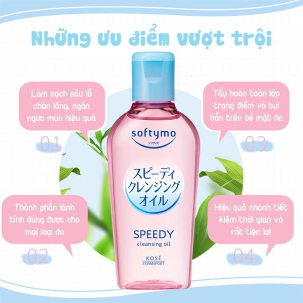 Dầu Tẩy Trang Kosé Softymo Làm Dịu Nhẹ Làn Da 60ml