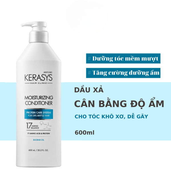 Dầu Xả Kerasys Chăm Sóc Tóc Cao Cấp Trắng Xanh 600ml