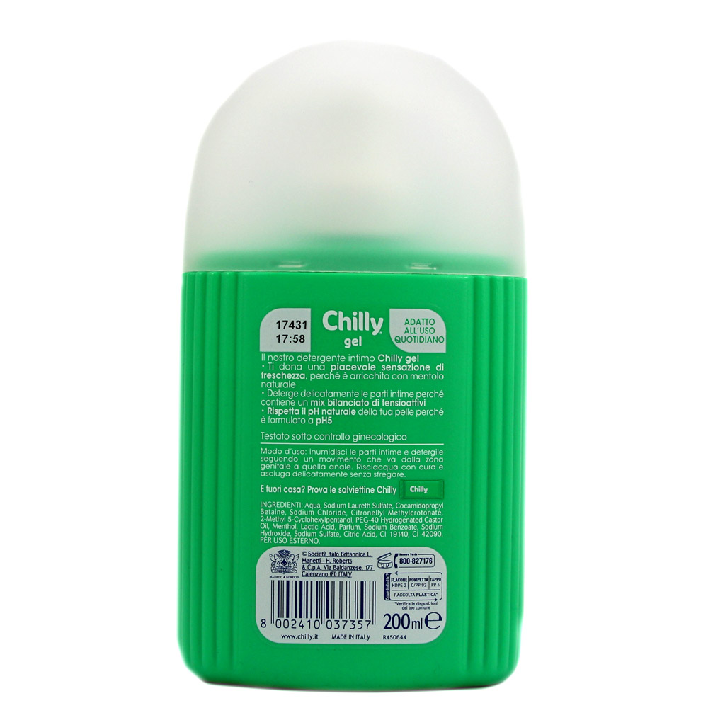 Dung Dịch Vệ Sinh Chilly 200ml - Màu Sắc:Xanh Lá - Tươi Mát (Mã Mới)