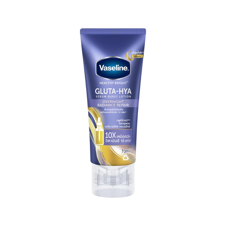 Dưỡng Thể Vaseline Gluta-Hya Serum Burst Lotion Overnight Radiance Repair 70ml