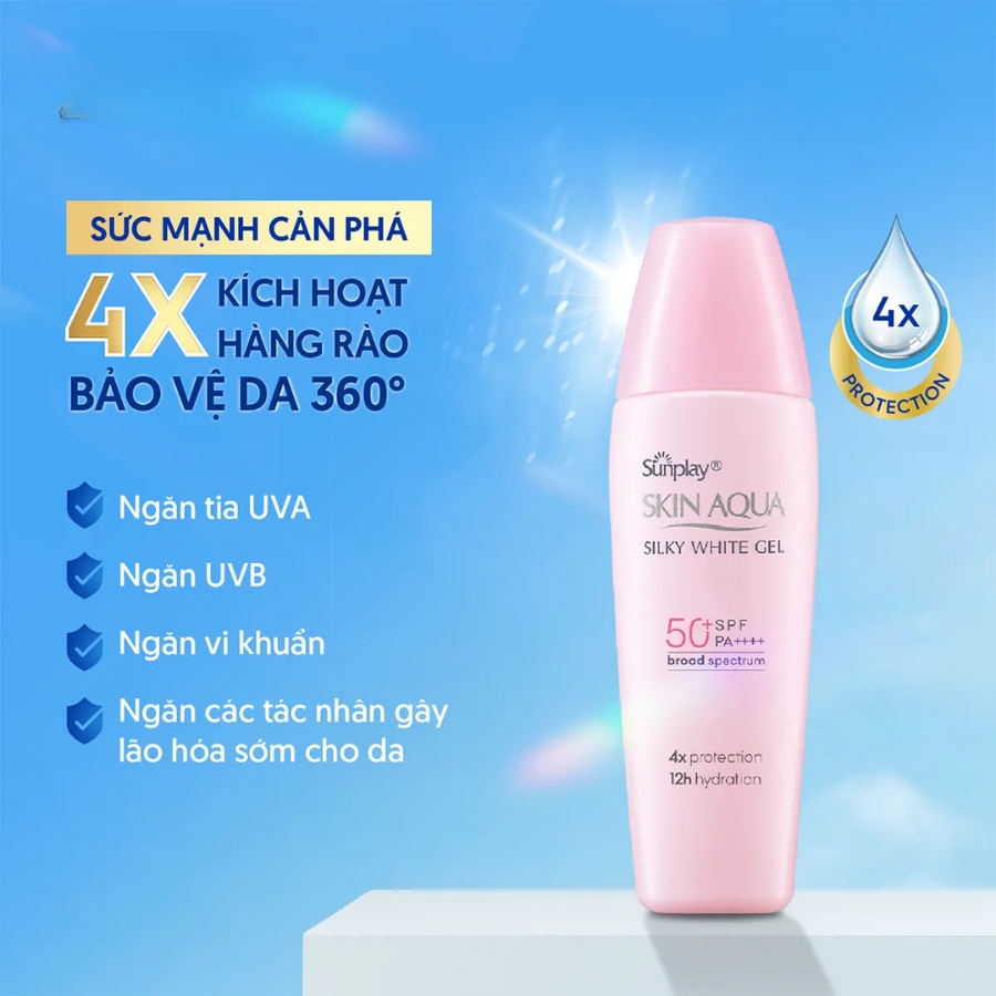 Gel Chống Nắng Sunplay Skin Aqua Silky White SPF50+ PA++++ 30g