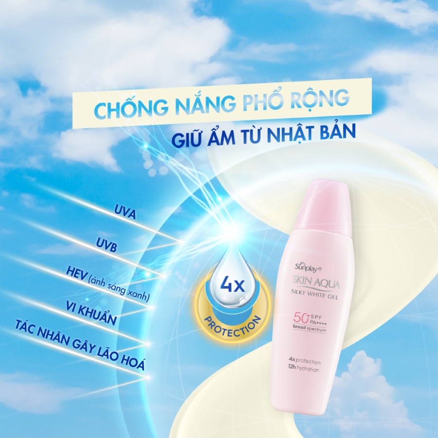 Gel Chống Nắng Sunplay Skin Aqua Silky White SPF50+ PA++++ 70g