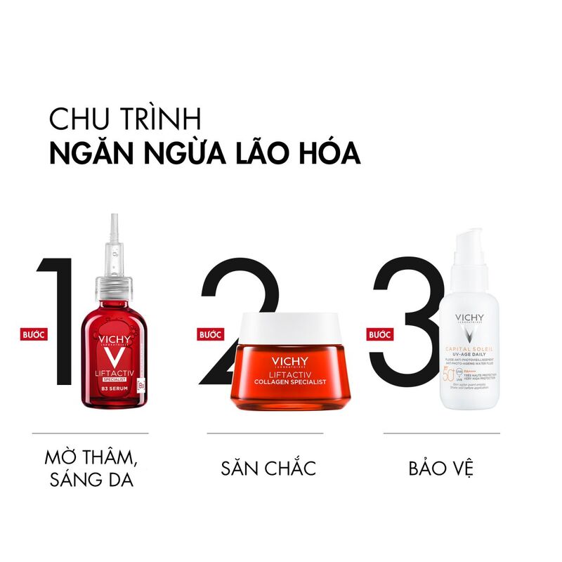 Gel Chống Nắng Vichy Capital Soleil UV Age Daily SPF 50 Bảo Vệ Da, Ngừa Thâm Nám 40ml