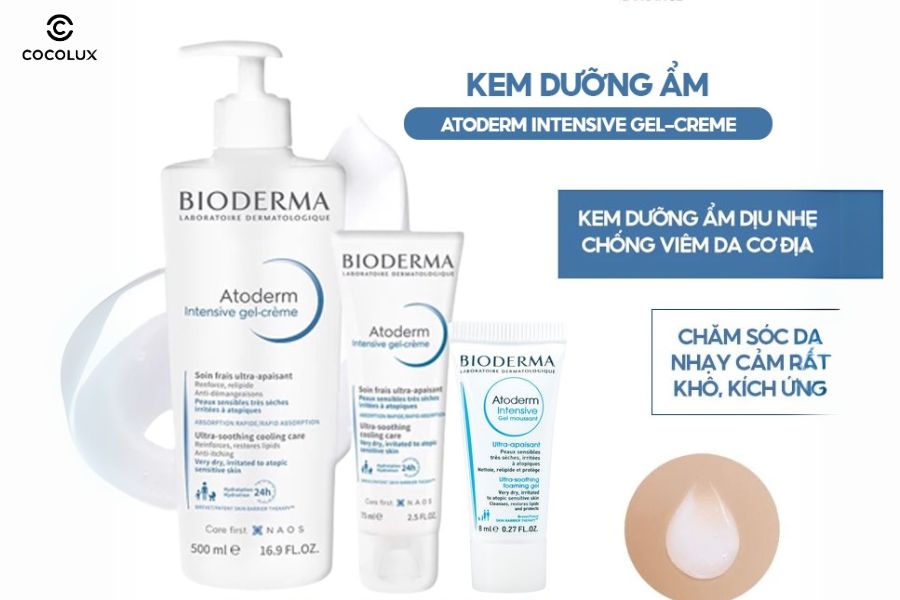 Gel Dưỡng Ẩm Bioderma Atoderm Intensive Gel-Crème