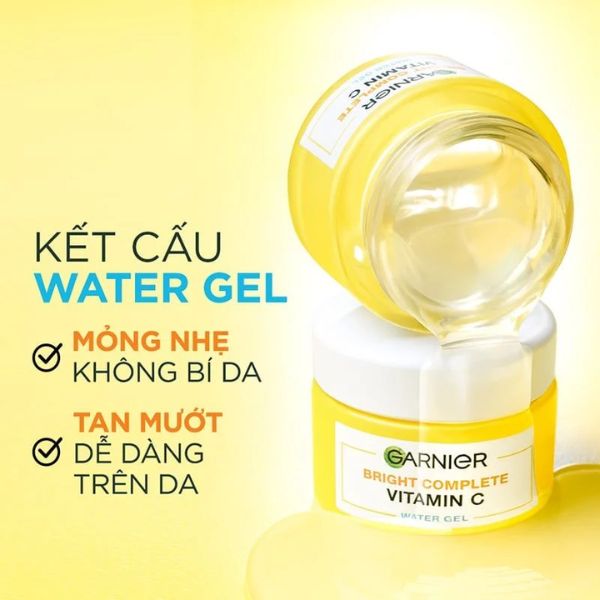 Gel Dưỡng Ẩm Garnier Bright Complete Vitamin C Hỗ Trợ Dưỡng Sáng Da 50ml