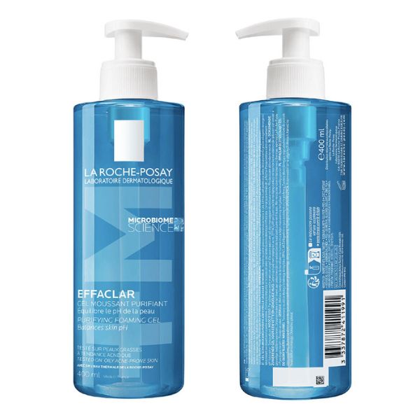 Gel Rửa Mặt La Roche-Posay Effaclar Moussant Purifiant Tạo Bọt Cho Da Dầu, Nhạy Cảm 400ml