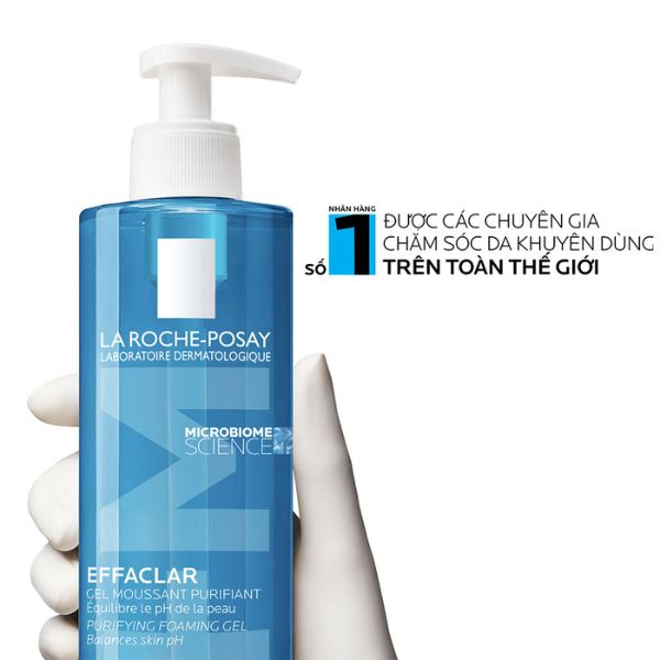 Gel Rửa Mặt La Roche-Posay Effaclar Moussant Purifiant Tạo Bọt Cho Da Dầu, Nhạy Cảm 400ml