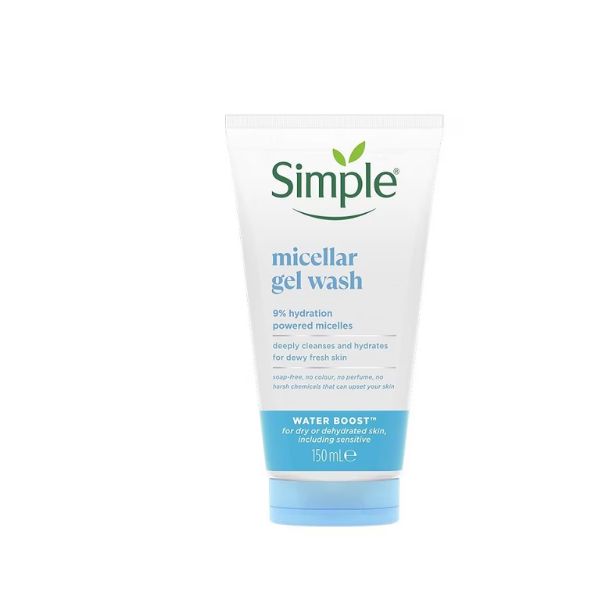 Gel Rửa Măt Simple Micellar Cấp Ẩm & Sạch Sâu Cho Da Khô 150ml