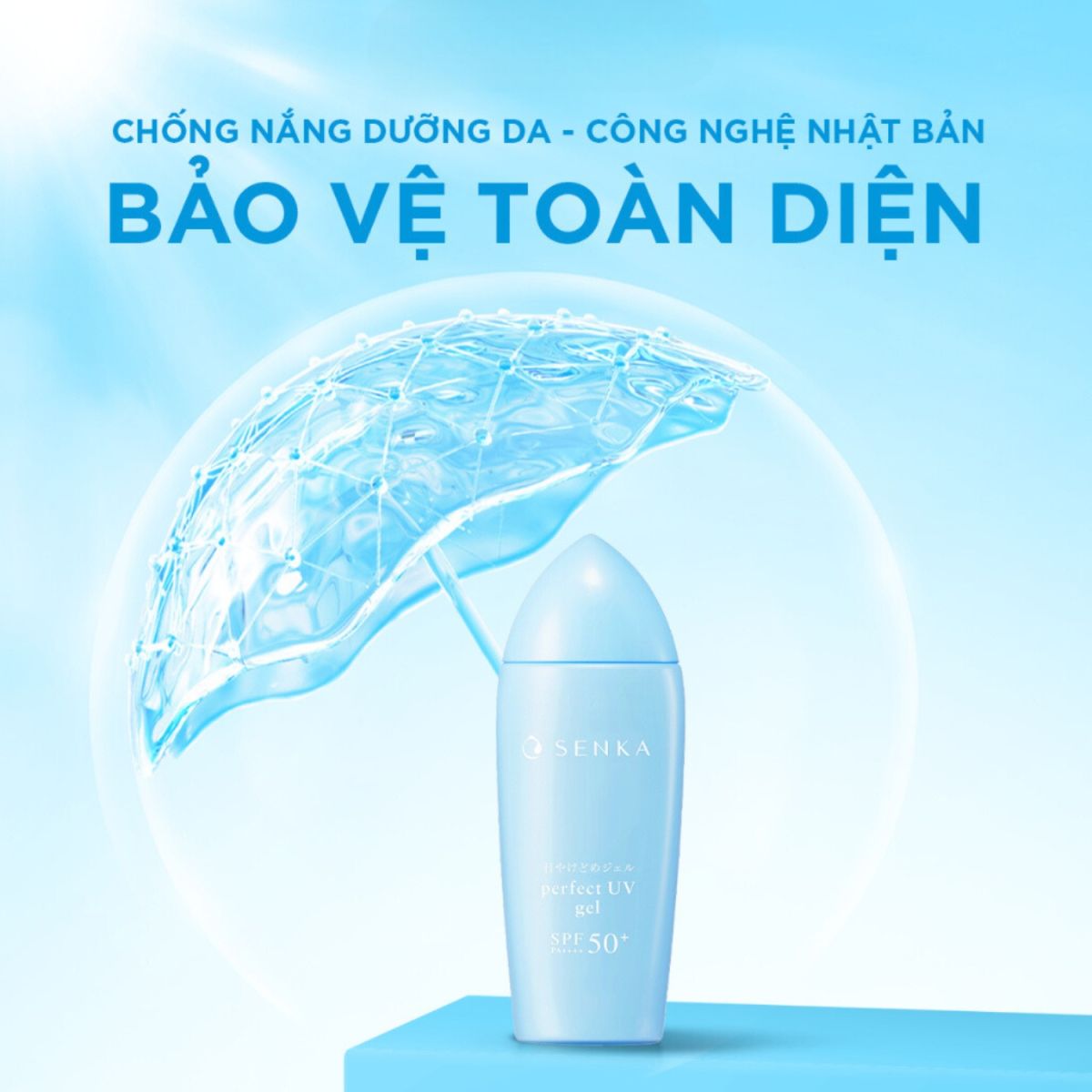 Gel Sữa Chống Nắng Senka Perfect UV Gel SPF50+ PA++++ Ẩm Mượt Cho Da Khô 80g (Mã mới)