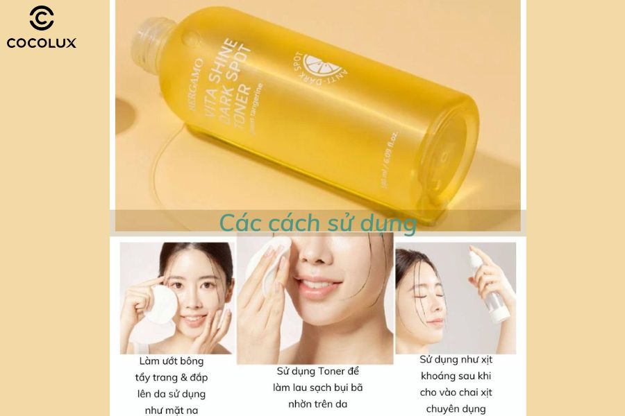 Hướng dẫn sử dụng Nước Hoa Hồng Bergamo Quýt Xanh