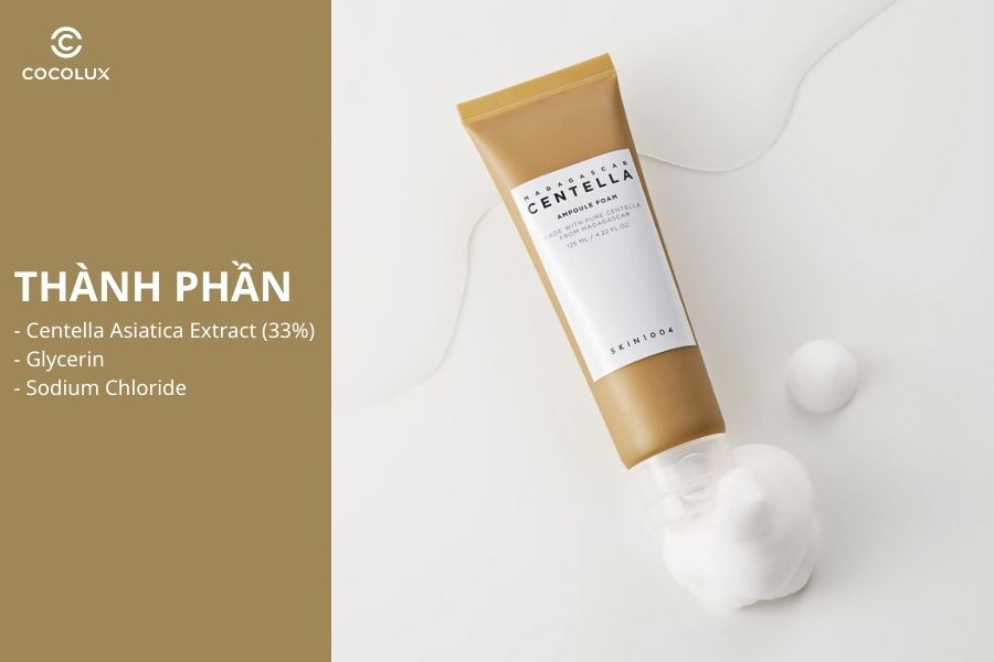 Th&agrave;nh phần&nbsp;của sữa rửa mặt Skin1004 Madagascar Centella Ampoule Foam