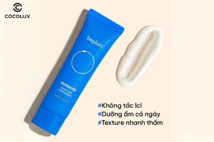 Kết cấu của kem chống nắng Beplain Xanh Dương