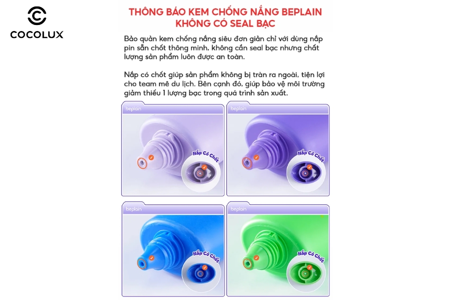 Thiết kế của kem chống nắng Beplain