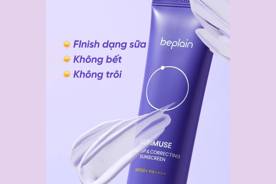 Kết cấu của kem chống nắng Beplain T&iacute;m Đậm