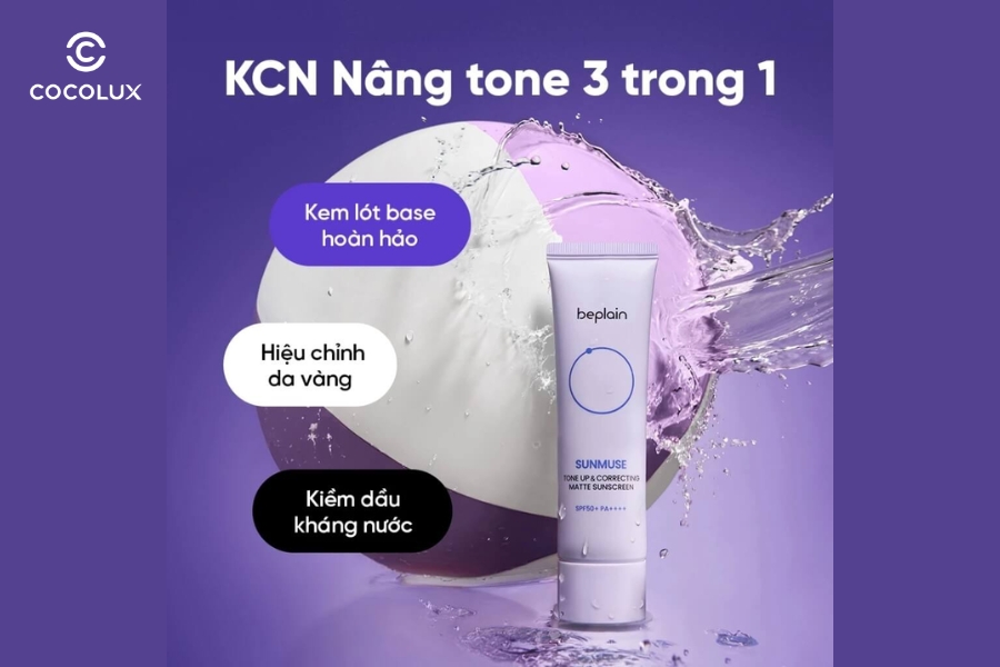 C&ocirc;ng dụng của kem chống nắng m&agrave;u T&iacute;m Nhạt