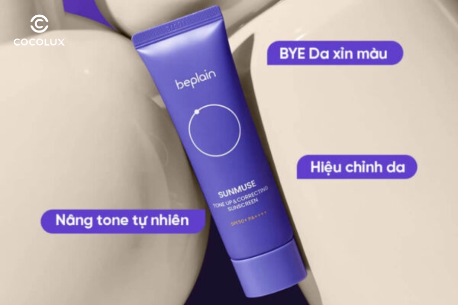 C&ocirc;ng dụng của kem chống nắng Beplain m&agrave;u t&iacute;m đậm