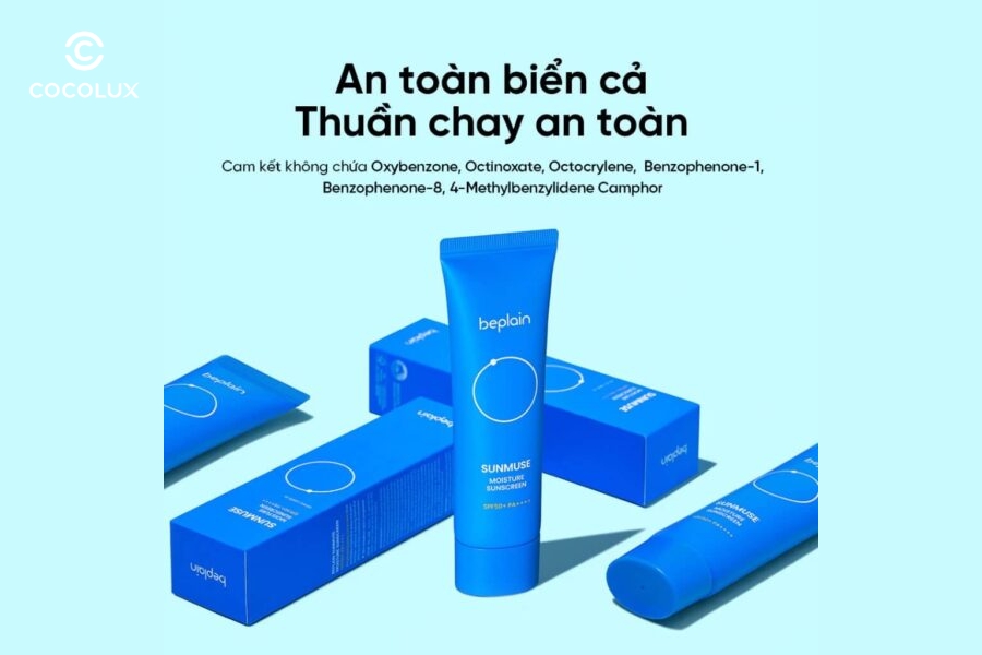 Th&agrave;nh phần của kem chống nắng Beplain Xanh Dương