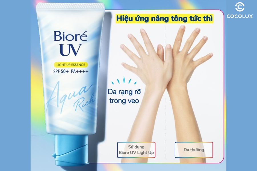 Kem chống nắng Biore UV Aqua Rich Light Up Essence sáng rạng rỡ