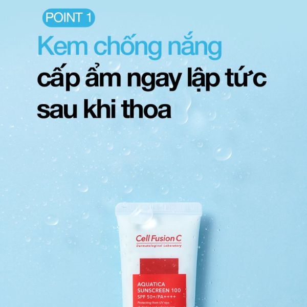 Kem Chống Nắng Cellfusion Aquatica Sun Cream 100 SPF50+ PA++++ 10ml