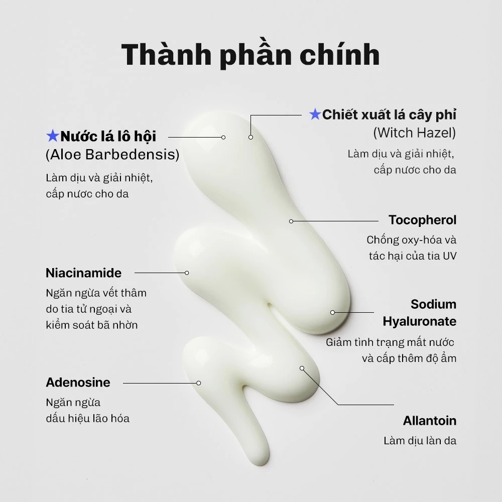 Thành phần của Kem Chống Nắng Cosrx Ultra-Light Invisible Sunscreen SPF50 PA++++