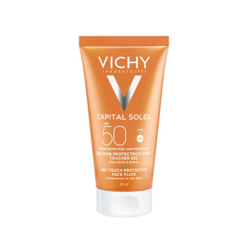 Kem Chống Nắng Vichy Capital Soleil Dry Touch Face Fluid Không Nhờn Rít SPF50 50ml