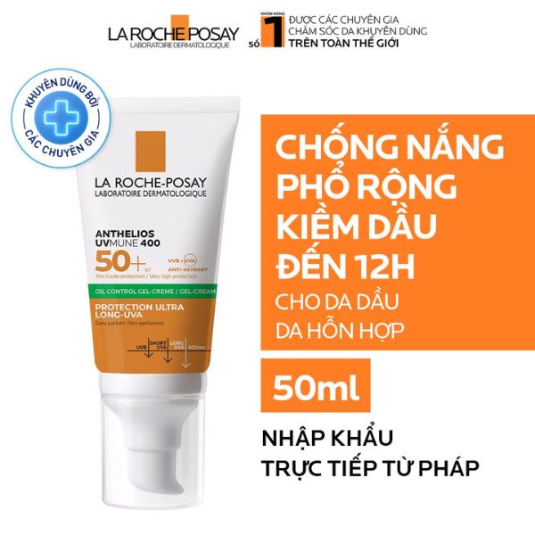 Kem Chống Nắng La Roche-Posay Anthelios Dry Touch Finish Mattifying Effect SPF50+ Kiểm Soát Bóng Nhờn 50ml