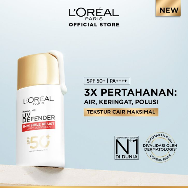 Kem chống nắng L'Oreal Paris UV Defender Serum Invisible Fluid mỏng nhẹ 50ml