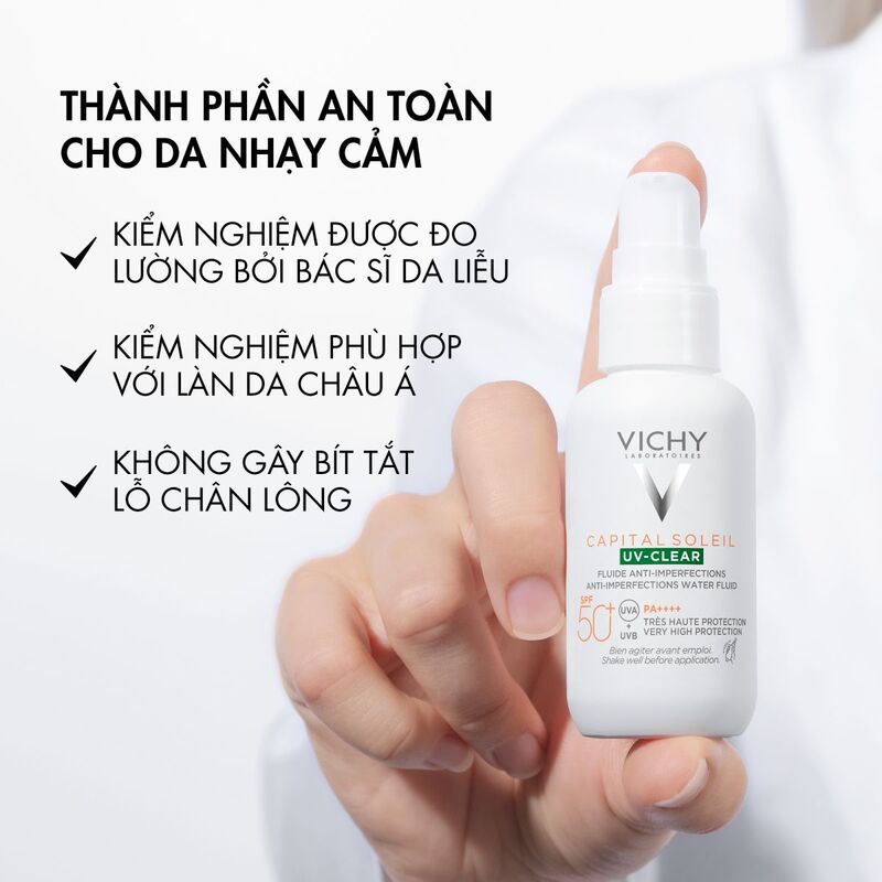 Kem Chống Nắng Vichy UV-Clear Anti-Imperfections Dành Cho Da Dầu Mụn 40ml
