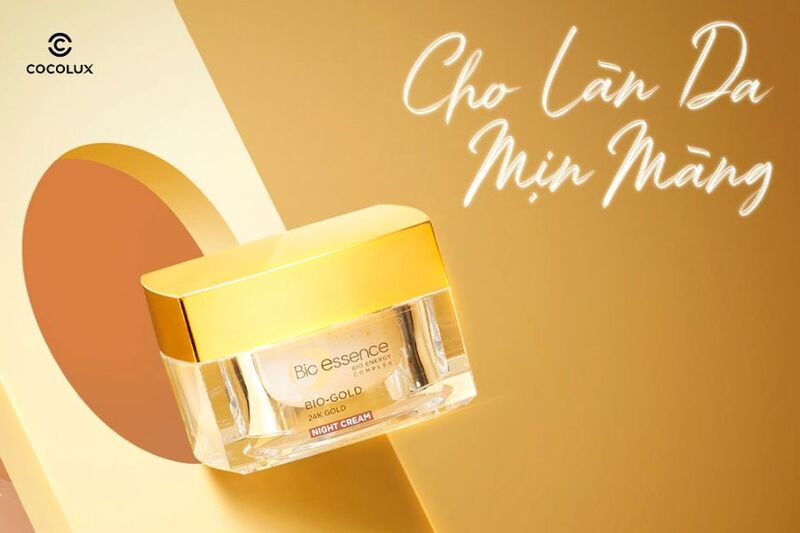 Thiết kế bao bì của Kem Dưỡng Bio-Essence Bio-Gold Night Cream Vàng 24K