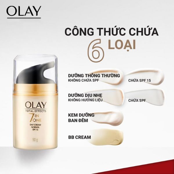 Kem Dưỡng Olay Total Effects Ngừa Lão Hóa Da Ban Ngày Total Effects 7 in One Day Cream Normal SPF 15 50g