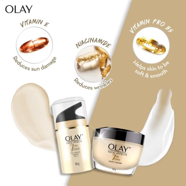 Kem Dưỡng Olay Total Effects Dịu Nhẹ Ngừa Lão Hóa Ban Ngày Total Effects 7 in One Day Cream Gentle SPF 15 50g